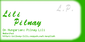 lili pilnay business card